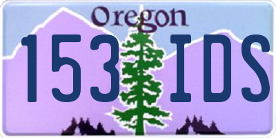 OR license plate 153IDS