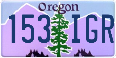 OR license plate 153IGR