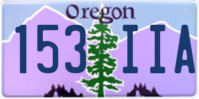OR license plate 153IIA