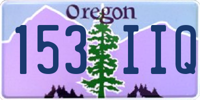 OR license plate 153IIQ