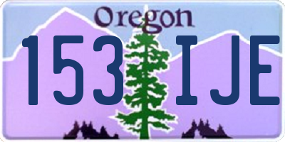 OR license plate 153IJE