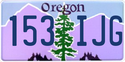 OR license plate 153IJG