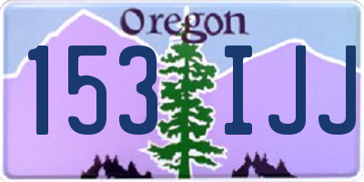 OR license plate 153IJJ