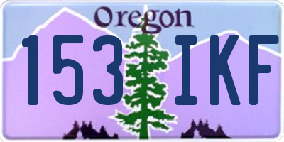 OR license plate 153IKF