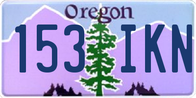 OR license plate 153IKN