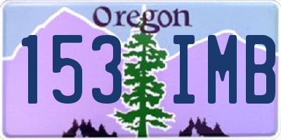 OR license plate 153IMB
