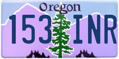 OR license plate 153INR