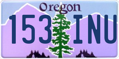 OR license plate 153INU