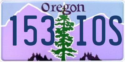 OR license plate 153IOS