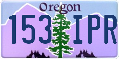 OR license plate 153IPR
