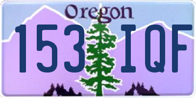 OR license plate 153IQF