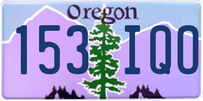 OR license plate 153IQO