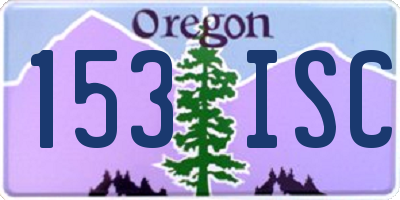 OR license plate 153ISC
