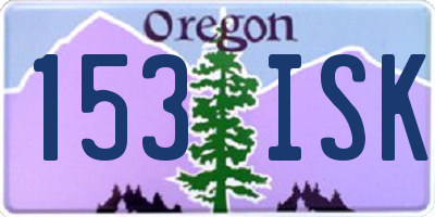OR license plate 153ISK