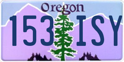 OR license plate 153ISY