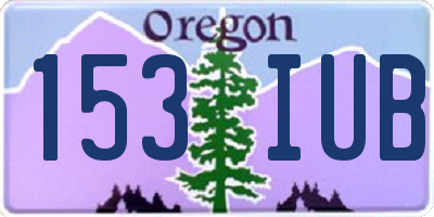 OR license plate 153IUB