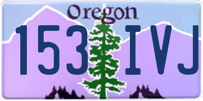 OR license plate 153IVJ