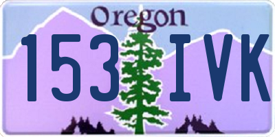 OR license plate 153IVK