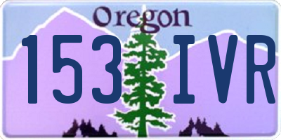 OR license plate 153IVR
