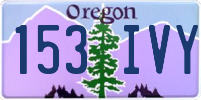OR license plate 153IVY