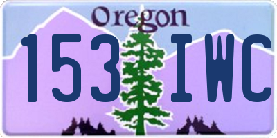 OR license plate 153IWC