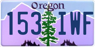 OR license plate 153IWF