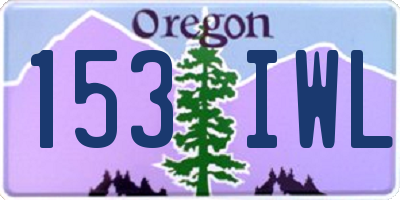 OR license plate 153IWL