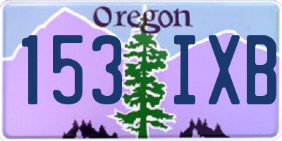 OR license plate 153IXB