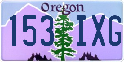 OR license plate 153IXG