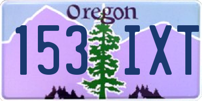 OR license plate 153IXT