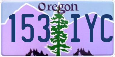 OR license plate 153IYC