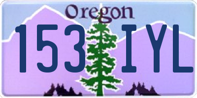OR license plate 153IYL