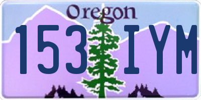OR license plate 153IYM