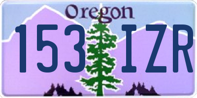 OR license plate 153IZR