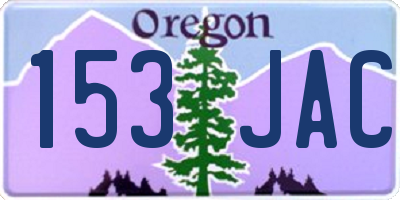 OR license plate 153JAC