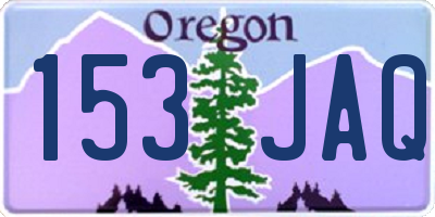 OR license plate 153JAQ