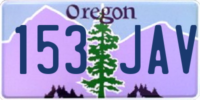 OR license plate 153JAV