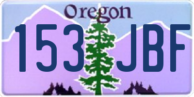 OR license plate 153JBF