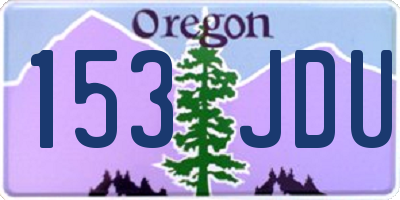 OR license plate 153JDU