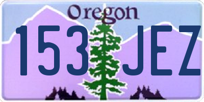 OR license plate 153JEZ