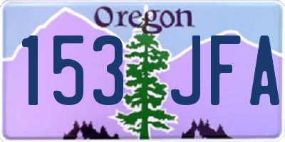 OR license plate 153JFA