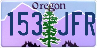 OR license plate 153JFR