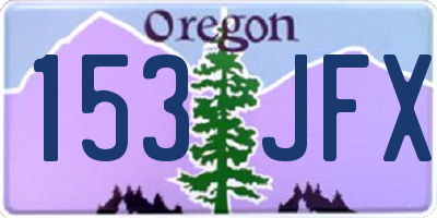 OR license plate 153JFX