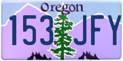 OR license plate 153JFY