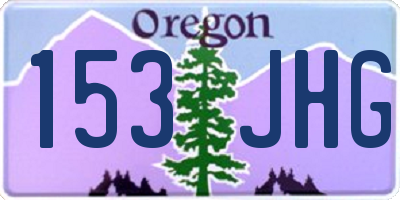 OR license plate 153JHG