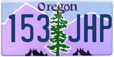 OR license plate 153JHP