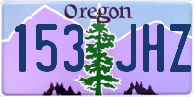 OR license plate 153JHZ