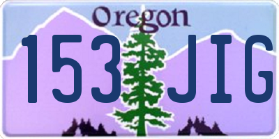 OR license plate 153JIG