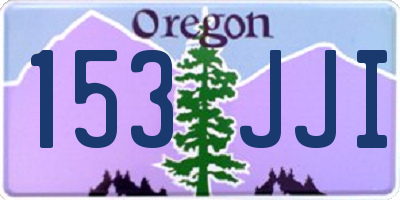 OR license plate 153JJI