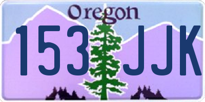 OR license plate 153JJK
